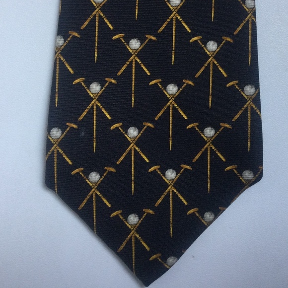 CHANEL Black and Gold Men's Tie - Picture 6 of 7